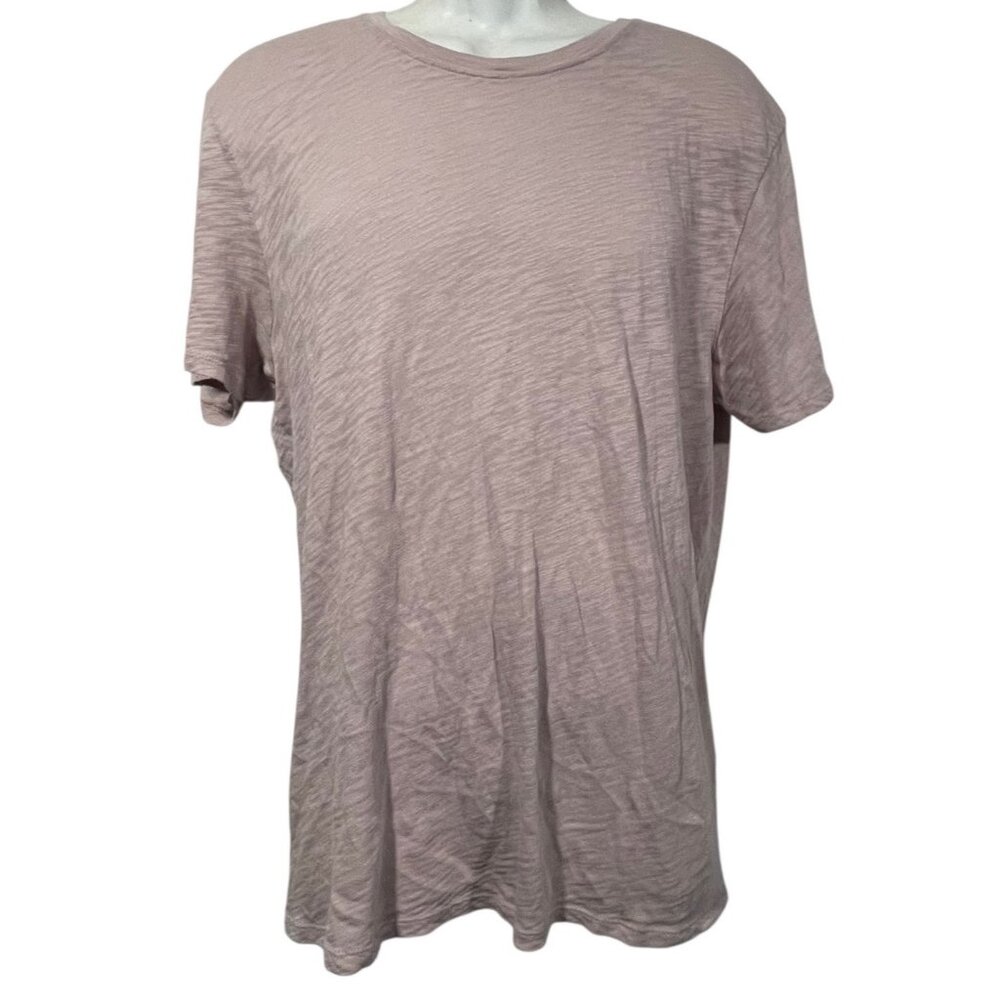 ATM Anthony Thomas Melillo Mens Slub Jersey Short Sleeve Crew T-Shirt Mauve Pink